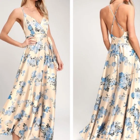 chinese dress ladies Stephanie Dress, in Champagne 3D Floral, Size: Large | Show Me Your Mumu main image 1